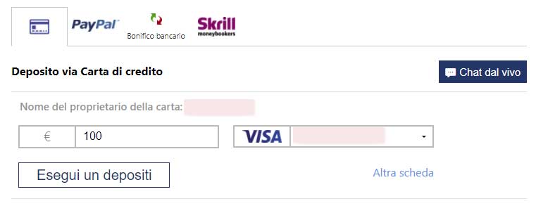 Depositare Plus500 paypal