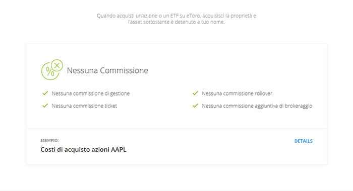 etoro nessuna commissione gestione