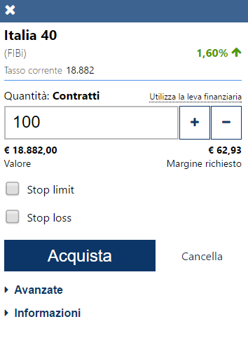 Apertura di una posizione su Plus500