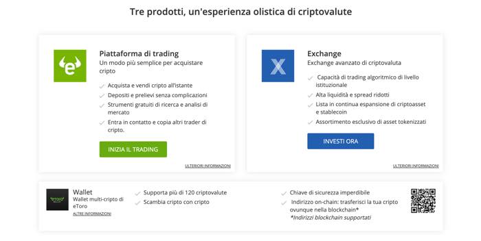 piattaforma criptovalute exchange completa etoro