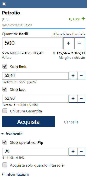 stop operativo plus500