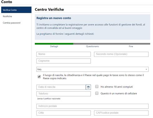 verifica conto plus500