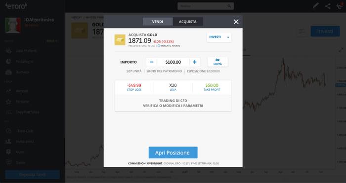 trading oro investire gold