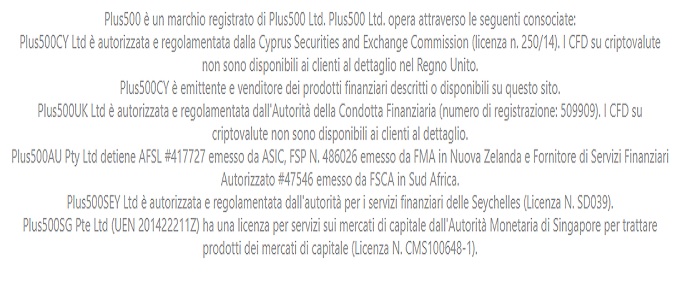 Licenze Plus500